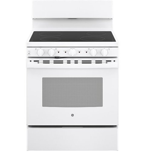 GE 30" Free-standing Electric Radiant Smooth Cooktop Range - White