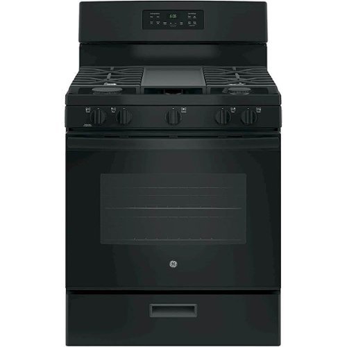 GE - 5.0 Cu. Ft. Freestanding Gas Range - Black