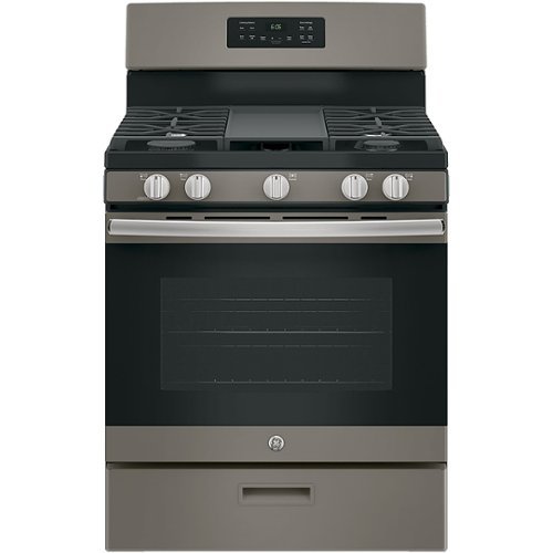 GE - 5.0 Cu. Ft. Freestanding Gas Range - Slate