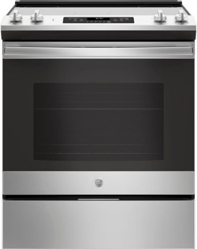 GE - 5.3 Cu. Ft. Slide-In Electric Range - Stainless Steel