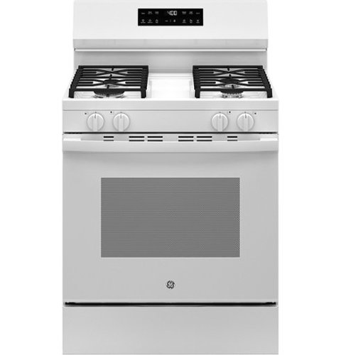 GE - 5.3 Cu.Ft. Freestanding Gas Range with Self-Clean and Steam Cleaning Option and Built-In Wi-Fi - White