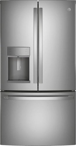 GE Profile - 22.1 Cu. Ft. French Door-in-Door Counter-Depth Refrigerator with Hands-Free AutoFill - Stainless Steel