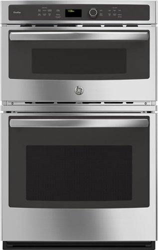 GE Profile - 27" Built-In Double Electric Convection Wall Oven with Built-In Microwave - Stainless Steel