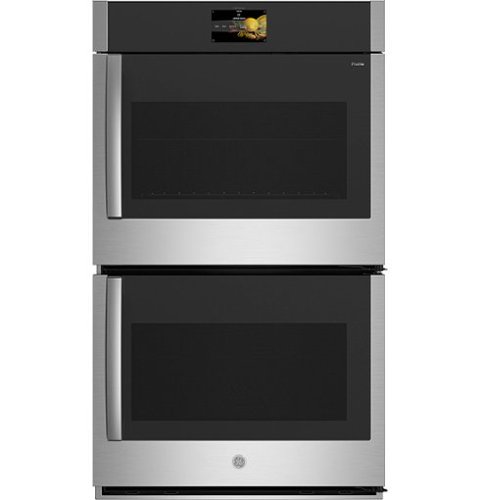 GE Profile - 30" Built-In Double Electric Convection Wall Oven with Right-Hand Side-Swing Door - Stainless Steel