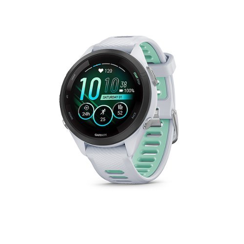 Garmin - Forerunner 265S GPS Smartwatch 42 mm Fiber-reinforced polymer - Black/Whitestone