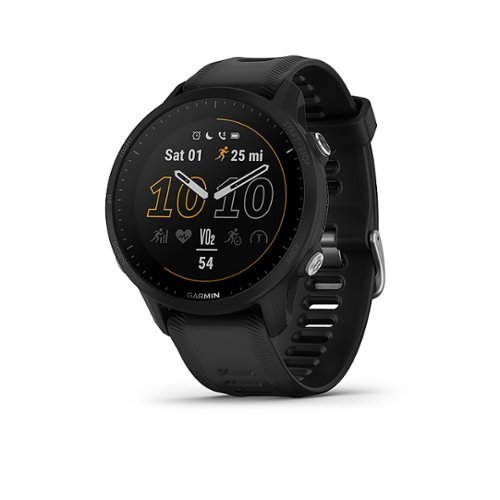 Garmin - Forerunner 955 GPS Smartwatch 47 mm Fiber-reinforced polymer - Black