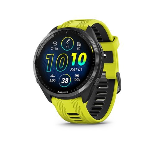 Garmin - Forerunner 965 GPS Smartwatch 47 mm Fiber-reinforced polymer - Titanium/Black