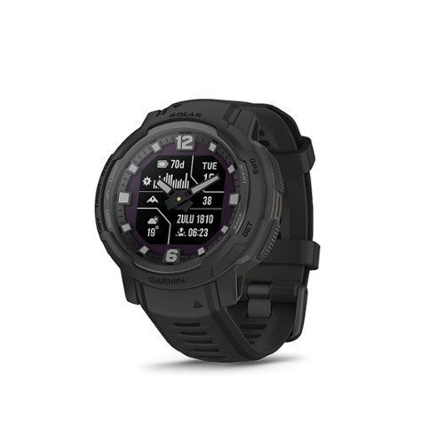 Garmin - Instinct Crossover Solar, Tactical Edition 45mm Smartwatch Fiber-reinforced Polymer - Black