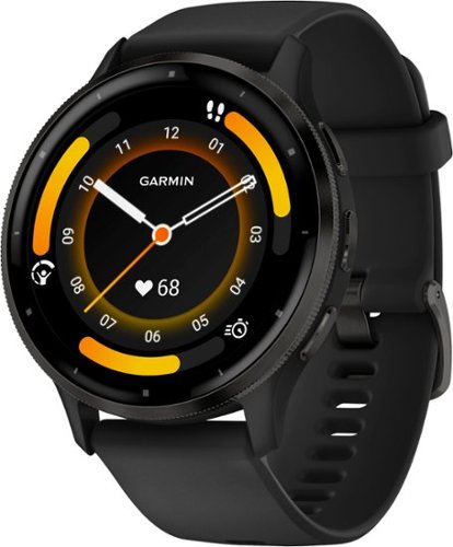 Garmin - Venu 3 GPS Smartwatch 45 mm Fiber-reinforced polymer - Stainless Steel and Black