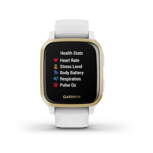 Garmin - Venu Sq GPS Smartwatch 33mm Fiber-Reinforced Polymer - White