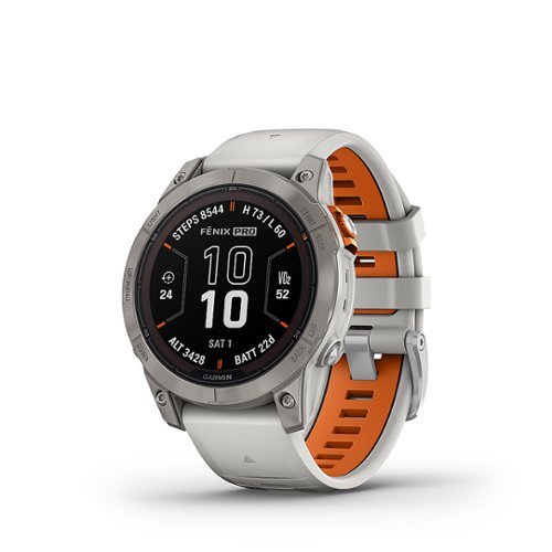 Garmin - fenix 7 Pro Sapphire Solar GPS Smartwatch 47 mm Fiber-reinforced polymer - Titanium