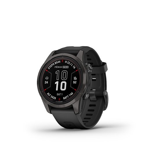 Garmin - fenix 7S Pro Sapphire Solar GPS Smartwatch 42 mm Fiber-reinforced polymer - Carbon Gray DLC Titanium