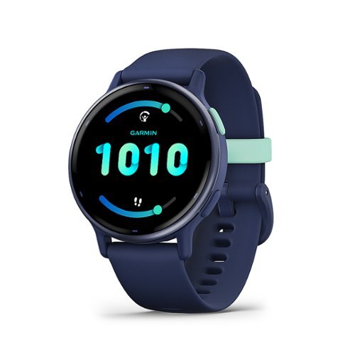 Garmin - vívoactive 5 GPS Smartwatch 42 mm Fiber-reinforced polymer - Metallic Navy Aluminum and Navy