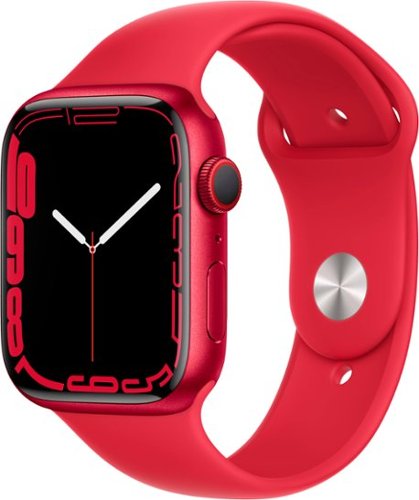 Geek Squad Certified Refurbished Apple Watch Series 7 (GPS) 45mm (PRODUCT)RED Aluminum Case with (PRODUCT)RED Sport Band - (PRODUCT)RED