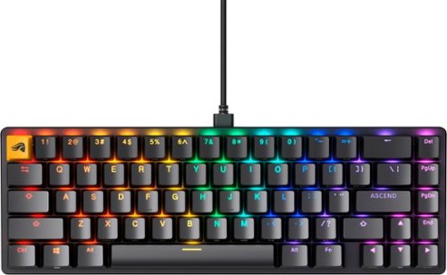 Glorious - GMMK 2 Prebuilt 65% Compact Wired Mechanical Linear Switch Gaming Keyboard with Hotswappable Switches - Black