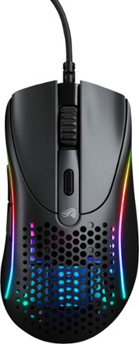 Glorious - Model D 2 Wired Optical RGB Gaming Mouse with 6 Programmable Buttons - Matte Black