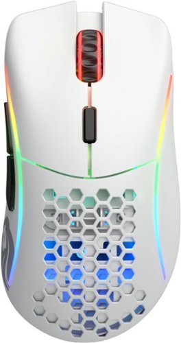 Glorious - Model D Wireless Optical Honeycomb RGB Gaming Mouse - Matte White