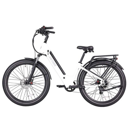 GoTrax - CTI3 Step Thru eBike w/ 45mi Max Operating Range and 20mph Max Speed - White