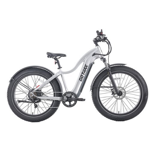 GoTrax - Tundra Step Over eBike w/ 43 mile Max Operating Range and 20 MPH Max Speed - Silver