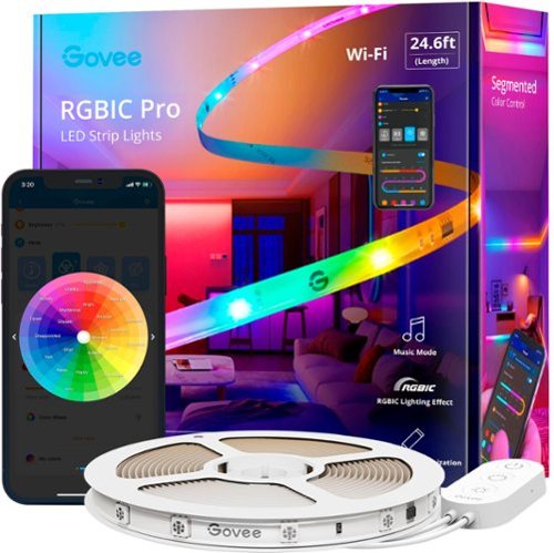 Govee - Wi-Fi RGBIC LED Strip Light - 25 feet - Multi