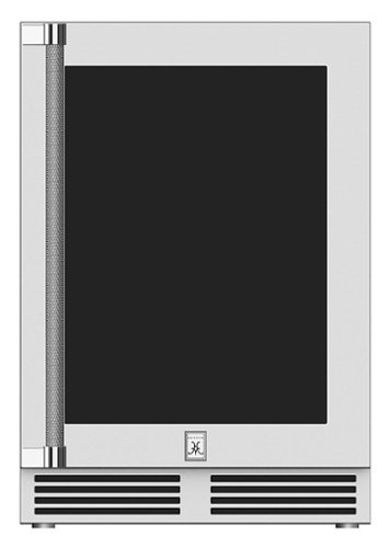 Hestan - 5.2 cu ft Mini Refrigerator with Glass Door - Stainless Steel