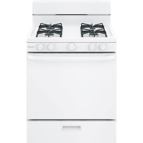 Hotpoint - 4.8 Cu. Ft. Freestanding Gas Range - White