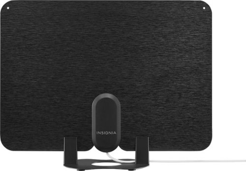 Insignia™ - Amplified Ultra-Thin Indoor HDTV Antenna - 60 Mile Range - Black