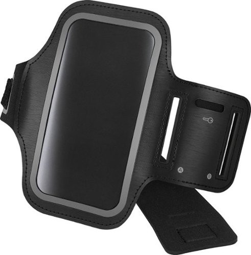 Insignia™ - Fitness Armband for Cell Phones with Screens up to 6.2" - Black