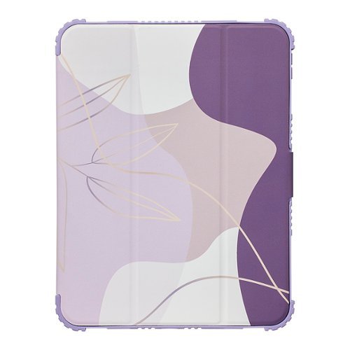 Insignia™ - Folio Case for Apple iPad 10.9" (10th generation) - Purple Abstract