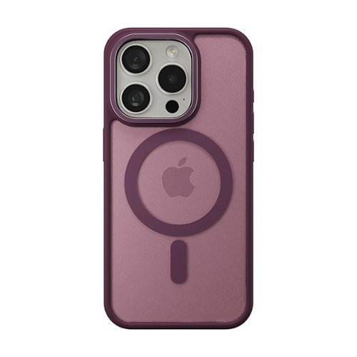 Insignia™ - Hard-Shell Bumper Case with MagSafe for iPhone 15 Pro - Maroon