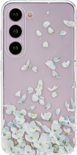 Insignia™ - Hard-Shell Case for Samsung Galaxy S23 - Falling Flower