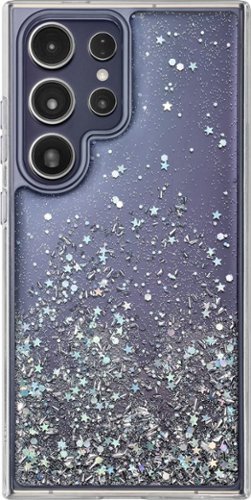 Insignia™ - Hard-Shell Case for Samsung Galaxy S24 Ultra - Glitter Gradient (Clear)