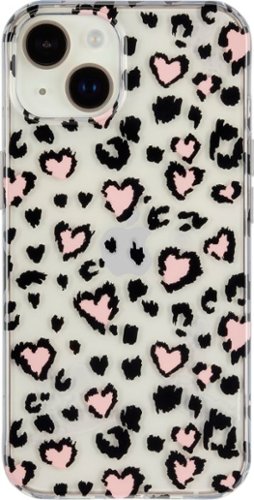 Insignia™ - Hard-Shell Case for iPhone 14 Plus - Leopard Hearts