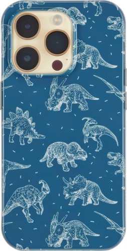 Insignia™ - Hard-Shell Case for iPhone 14 Pro - Dinosaurs