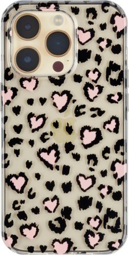 Insignia™ - Hard-Shell Case for iPhone 14 Pro - Leopard Hearts