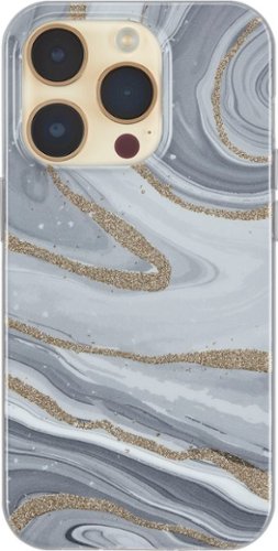 Insignia™ - Hard-Shell Case for iPhone 14 Pro - Marble