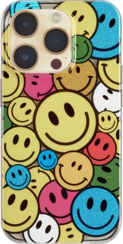 Insignia™ - Hard-Shell Case for iPhone 14 Pro - Smiley Face