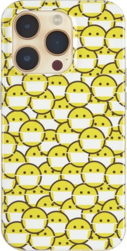 Insignia™ - Hard-Shell Case for iPhone 14 Pro - Smiley Mask