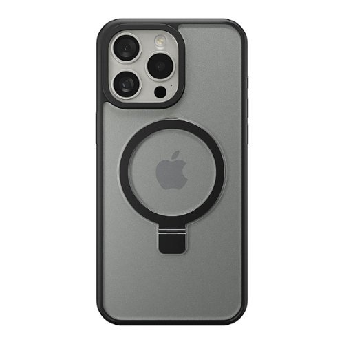 Insignia™ - Hard-Shell Case with MagSafe Kickstand for iPhone 15 Pro Max - Black