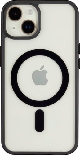 Insignia™ - Hard-Shell Case with MagSafe for iPhone 14 Plus - Clear/Black