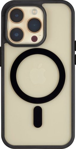 Insignia™ - Hard-Shell Case with MagSafe for iPhone 14 Pro - Clear/Black