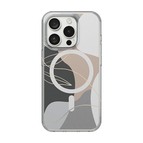 Insignia™ - Hard-Shell Case with MagSafe for iPhone 15 Pro - Abstract Pattern