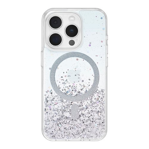 Insignia™ - Hard-Shell Case with MagSafe for iPhone 15 Pro - Glitter Gradient