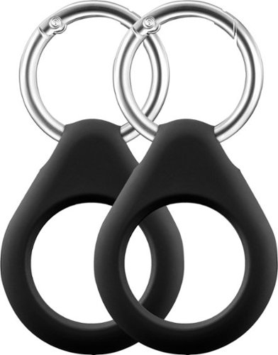 Insignia™ - Key Ring Case for Apple AirTag (2-Pack) - Black