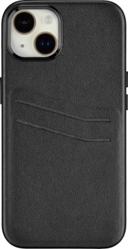 Insignia™ - Leather Wallet Case for iPhone 14 Plus - Black