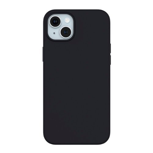 Insignia™ - Silicone Case with MagSafe for iPhone 15 - Black