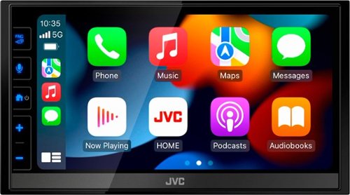 JVC - 6.8" Android Auto and Apple CarPlay Bluetooth Digital Media (DM) Receiver and Maestro Ready - Black