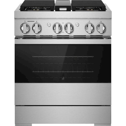 JennAir - NOIR 4.1 Cu. Ft. Self-Cleaning Freestanding Dual Fuel Convection Range - Stainless Steel