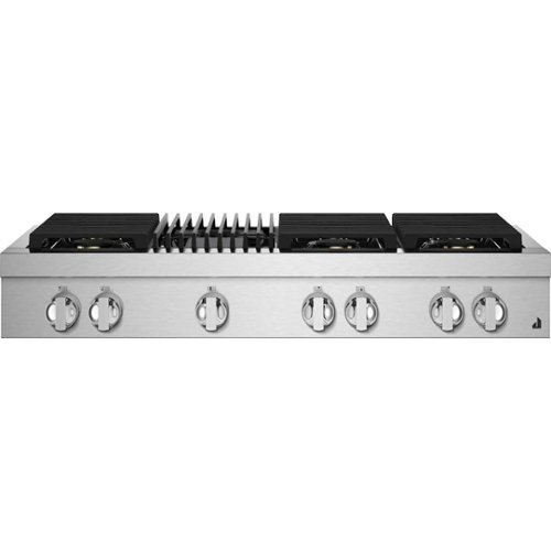 JennAir - NOIR 48" Built-In Gas Cooktop with Grill - Stainless Steel