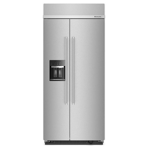 KitchenAid - 20.8 Cu. Ft. Side-by-Side Refrigerator with Ice and Water Dispenser - Stainless Steel